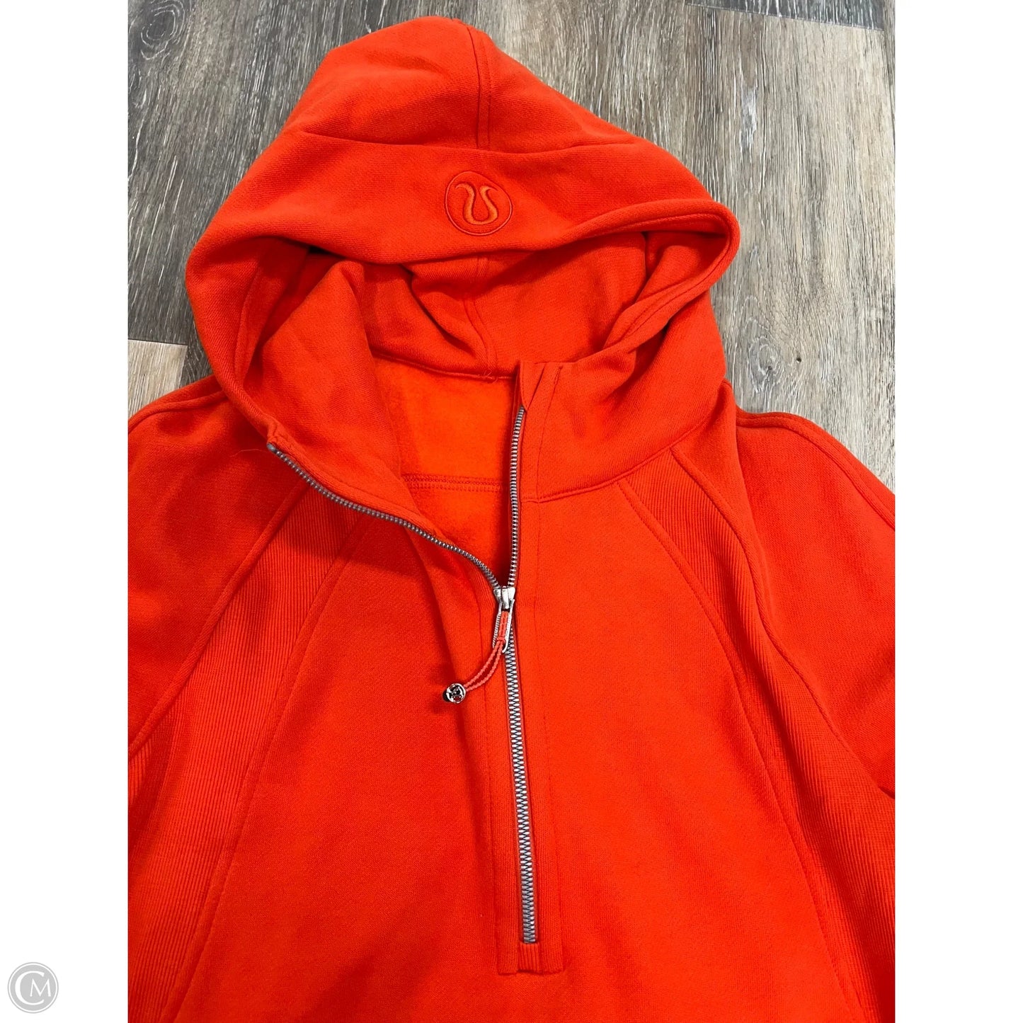 Athletic Sweatshirt Hoodie By Lululemon In Orange, Size: Xs/S