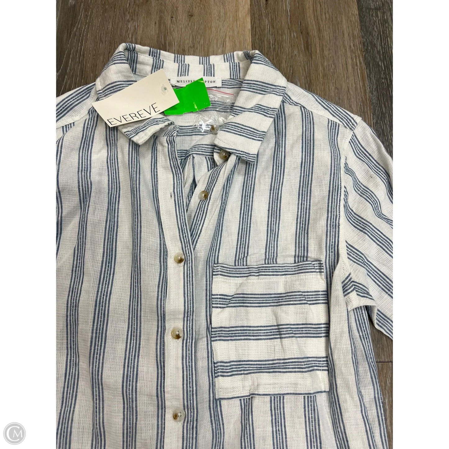 Blouse Long Sleeve By Melissa NEPTON In Striped Pattern, Size: Xs