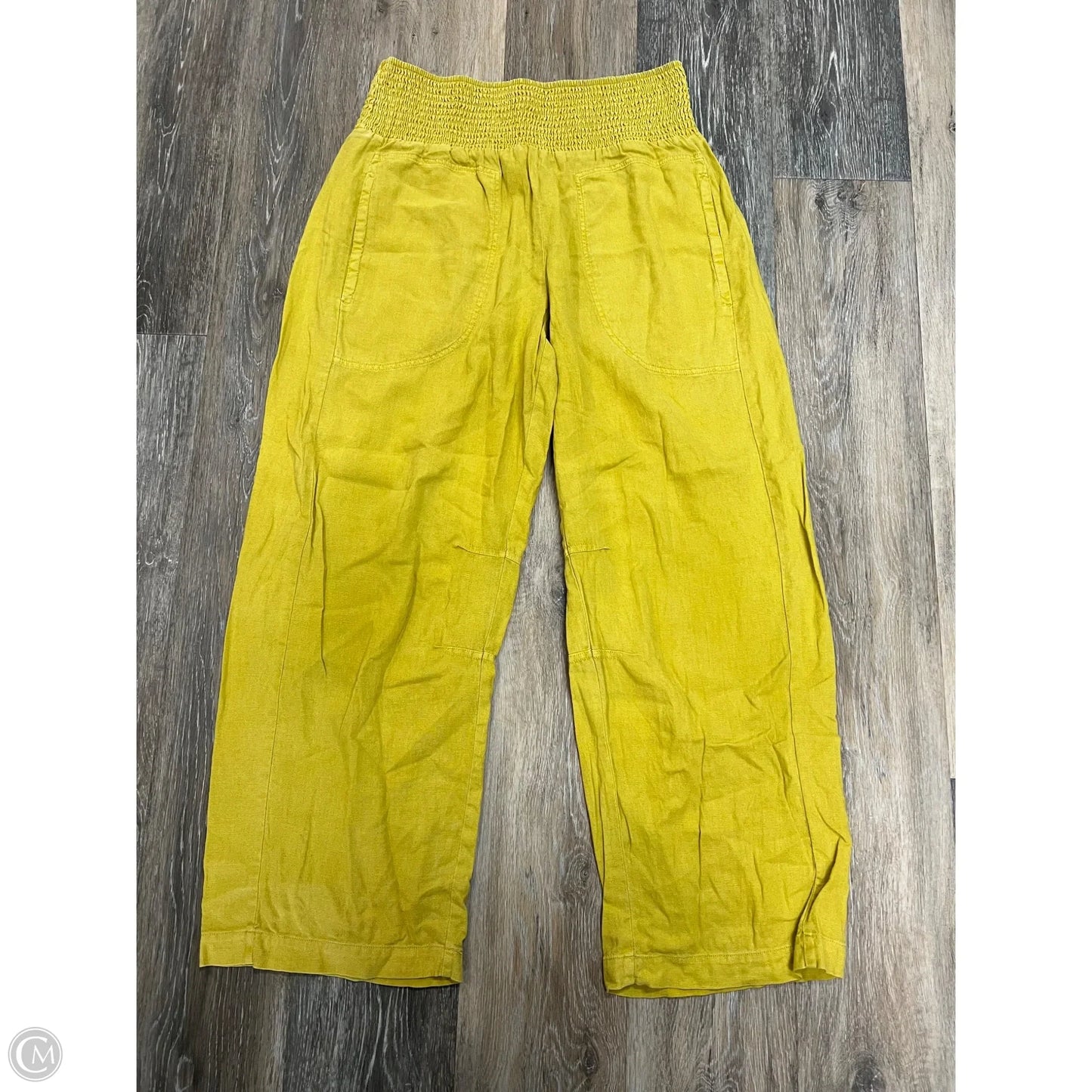 Pants Linen By Pilcro In Yellow, Size: S