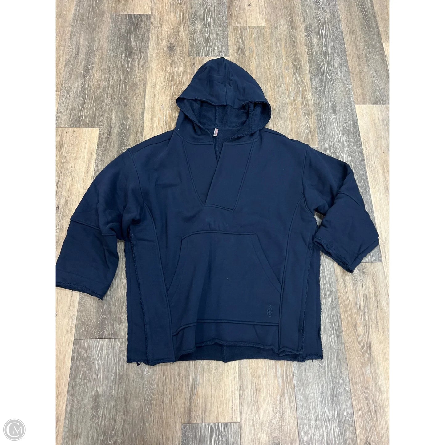 Sweatshirt Hoodie By Free People In Navy, Size: M