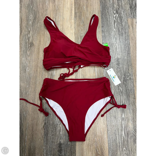Swimsuit 2pc By Beachsissi In Red, Size: L