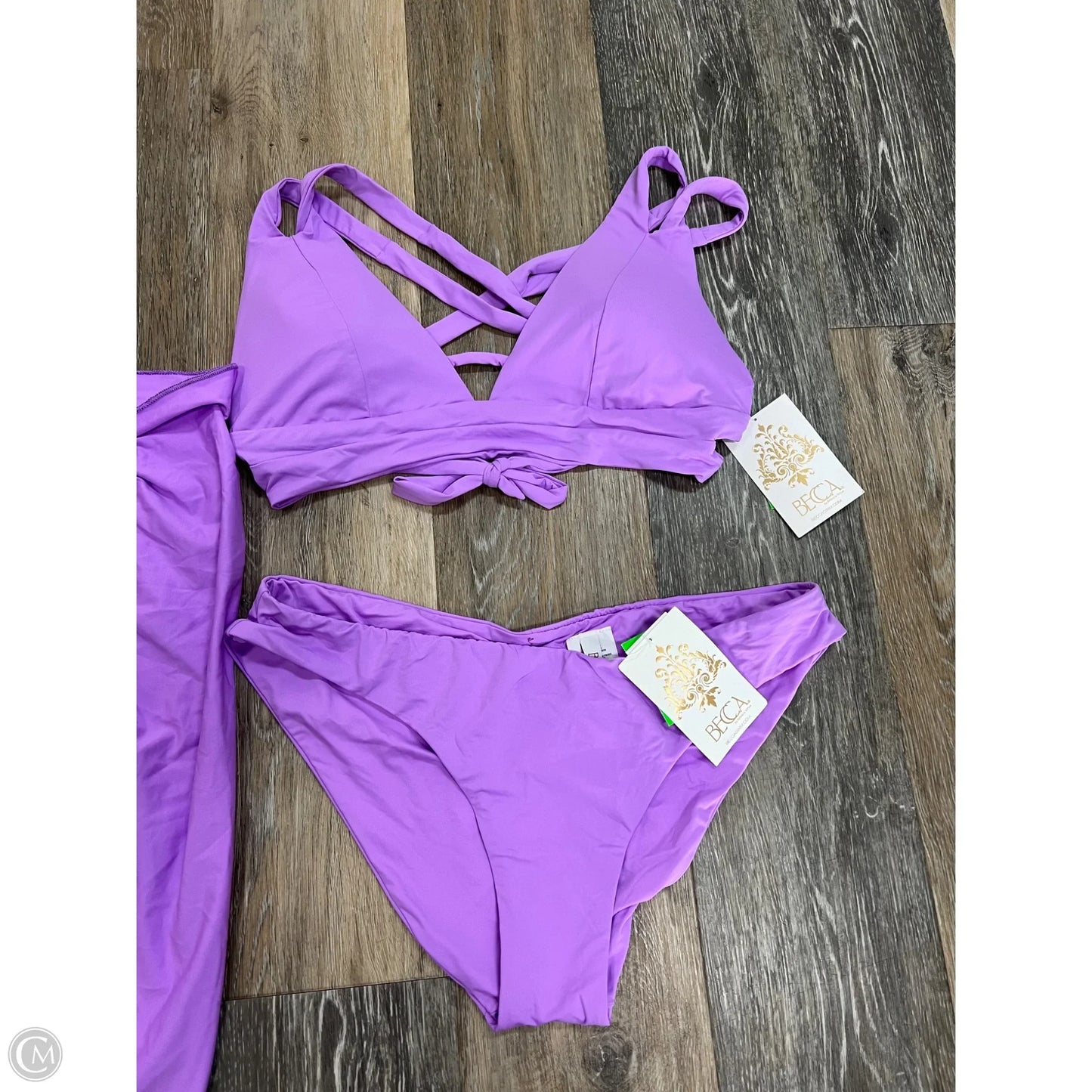 Swimsuit 2pc By Becca Swim In Purple, Size: L