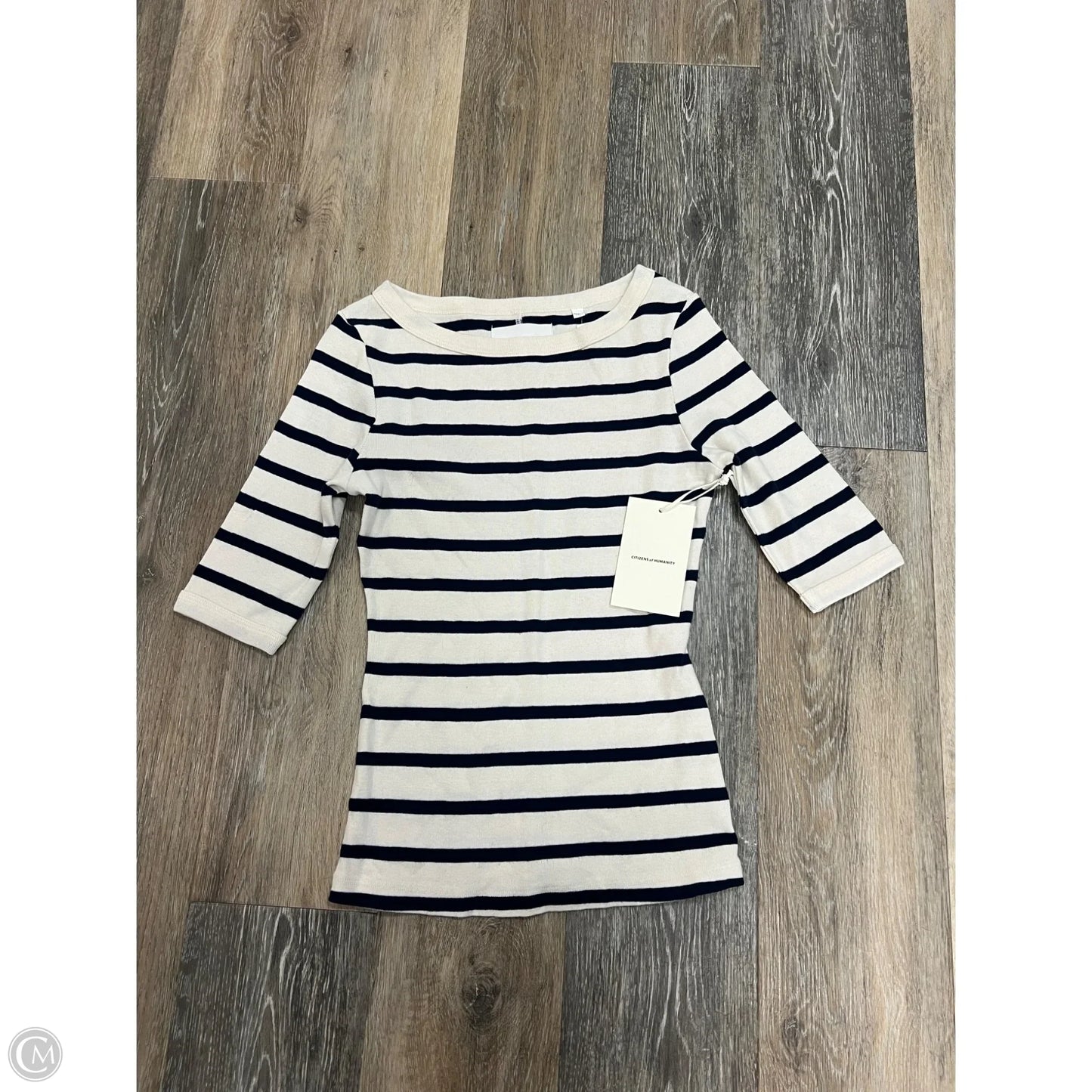 Top 3/4 Sleeve By Citizens Of Humanity In Striped Pattern, Size: S