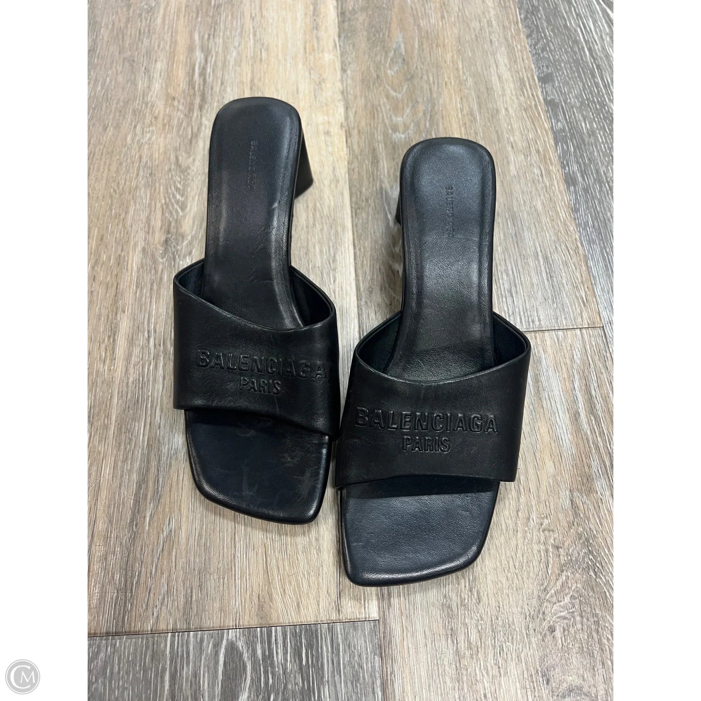 Sandals Luxury Designer By Balenciaga In Black, Size: 7