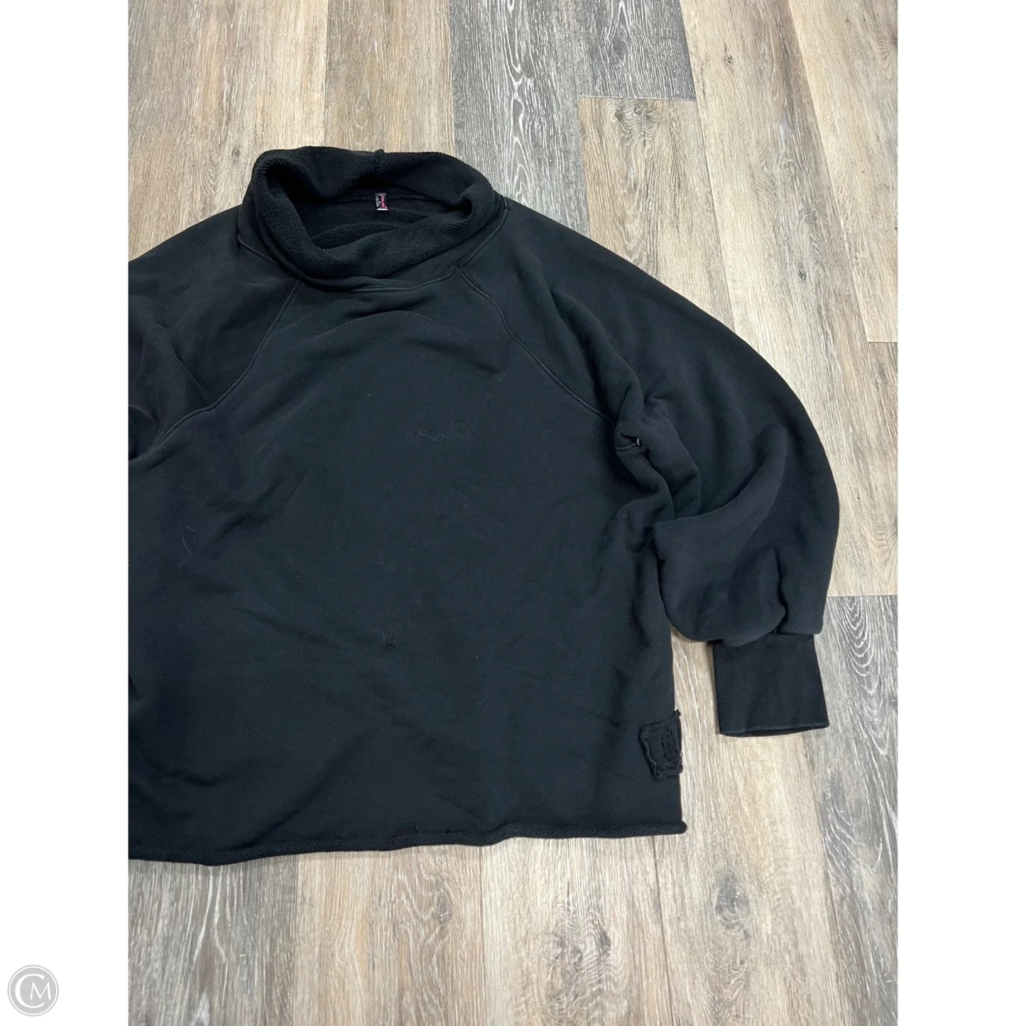 Sweatshirt Collar By Free People In Black, Size: M