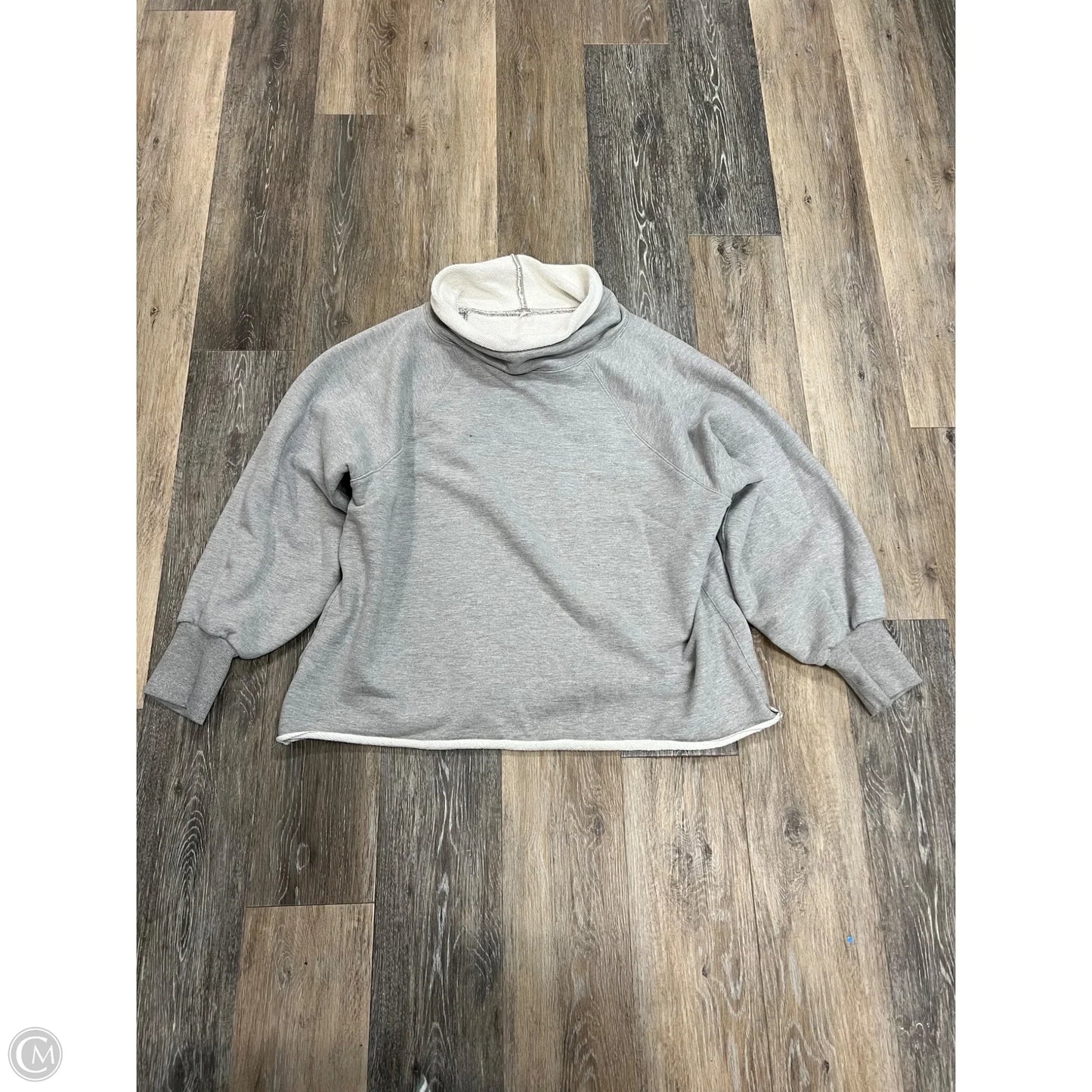 Sweatshirt Collar By Free People In Grey, Size: L