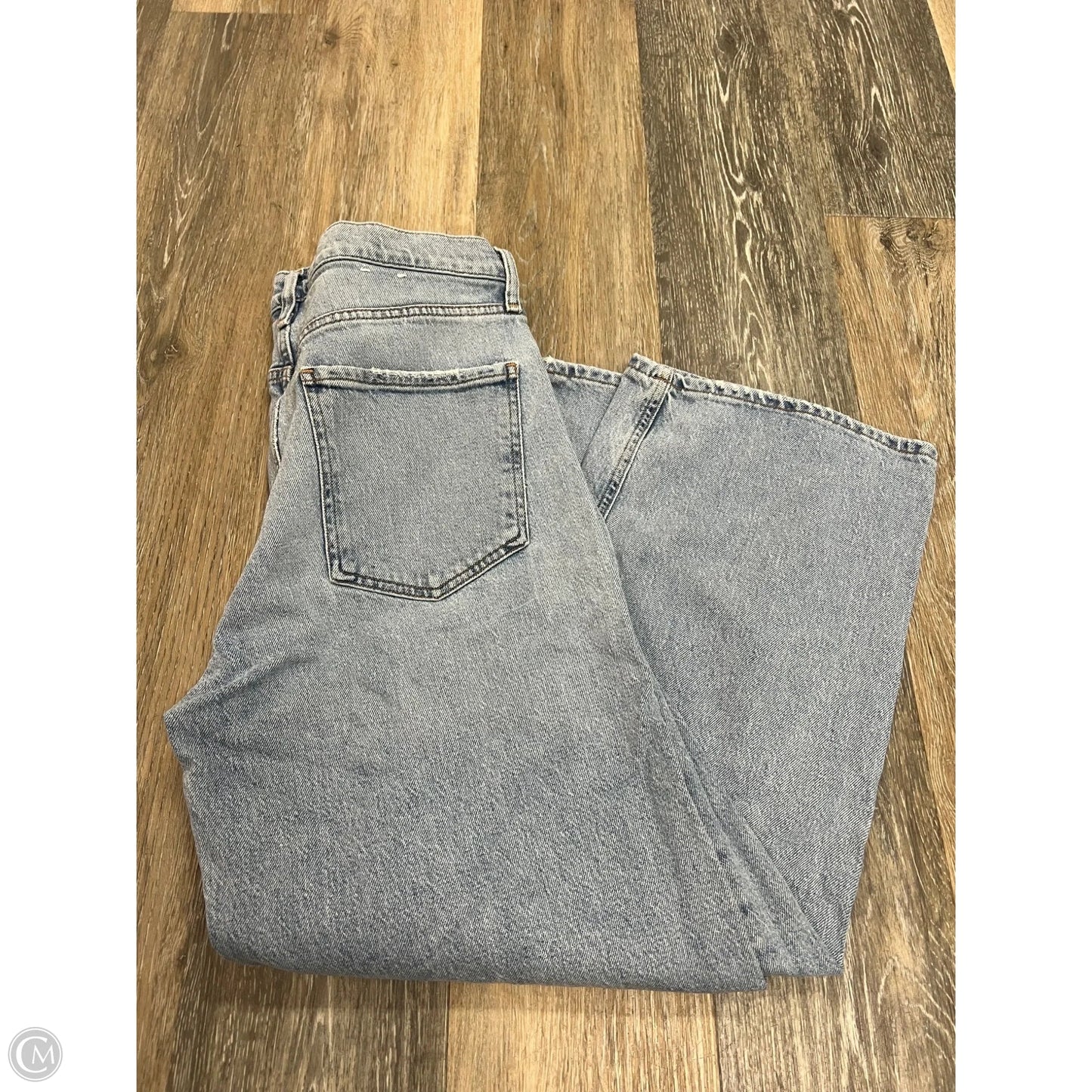 Jeans Straight By Agolde In Blue Denim, Size: 10