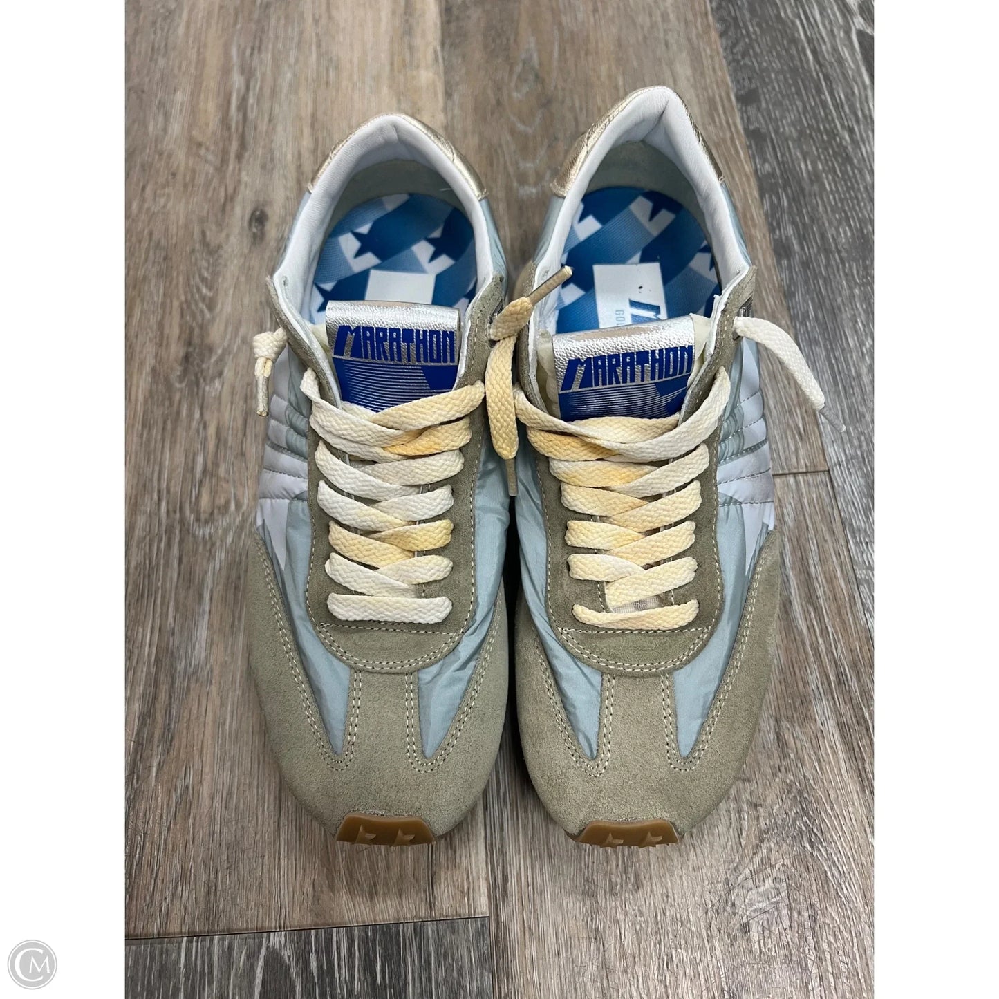 Shoes Luxury Designer By Golden Goose In Blue & Green, Size: 7