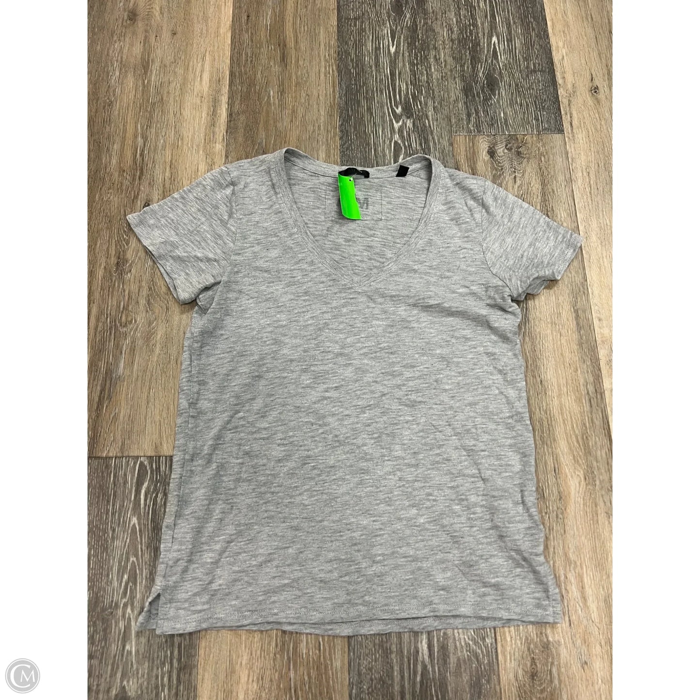 Top Short Sleeve By Atm In Grey, Size: S