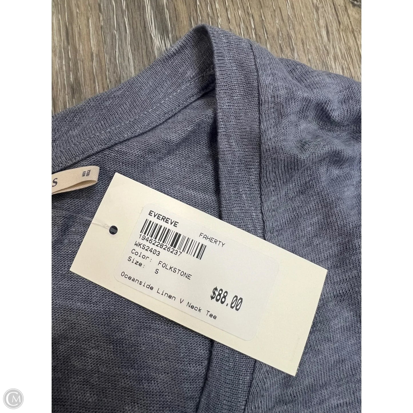 Top Short Sleeve By Faherty In Blue, Size: S