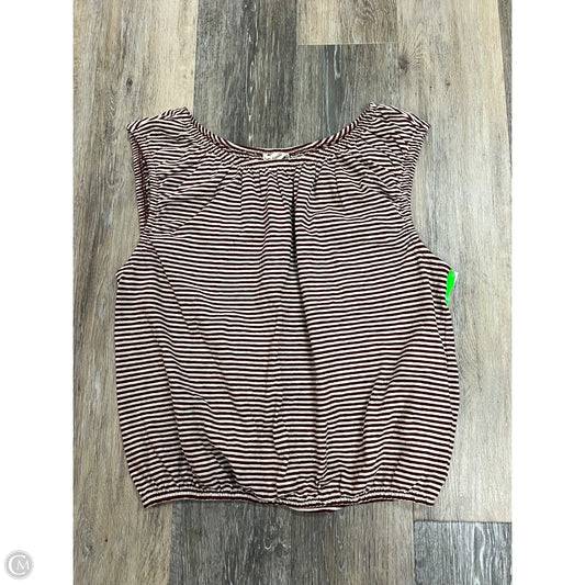 Top Short Sleeve By Madewell In Striped Pattern, Size: M