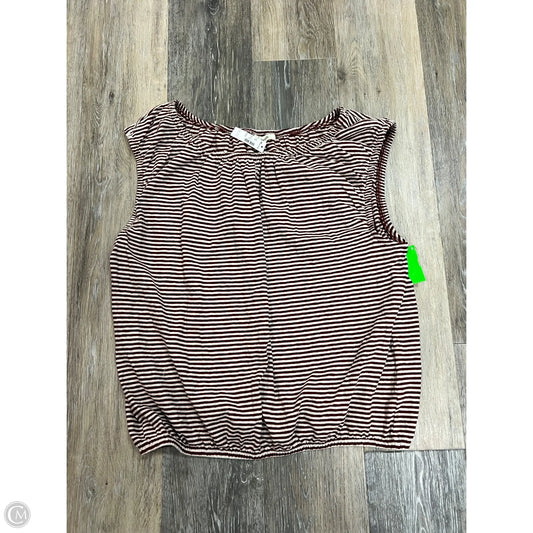 Top Short Sleeve By Madewell In Striped Pattern, Size: L