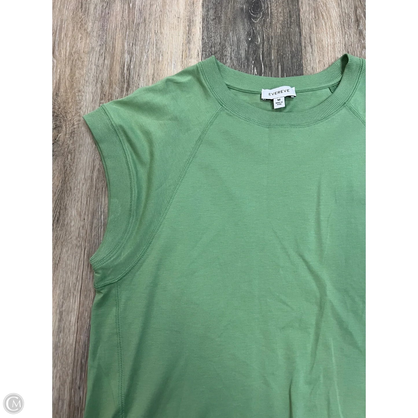 Top Short Sleeve By Evereve In Green, Size: M