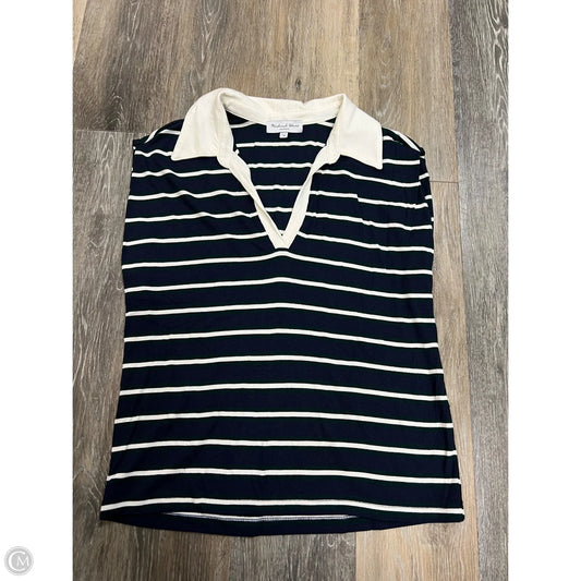 Top Short Sleeve By Michael Stars In Striped Pattern, Size: M
