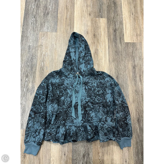 -Sweatshirt Hoodie By Pilcro In Blue, Size: L