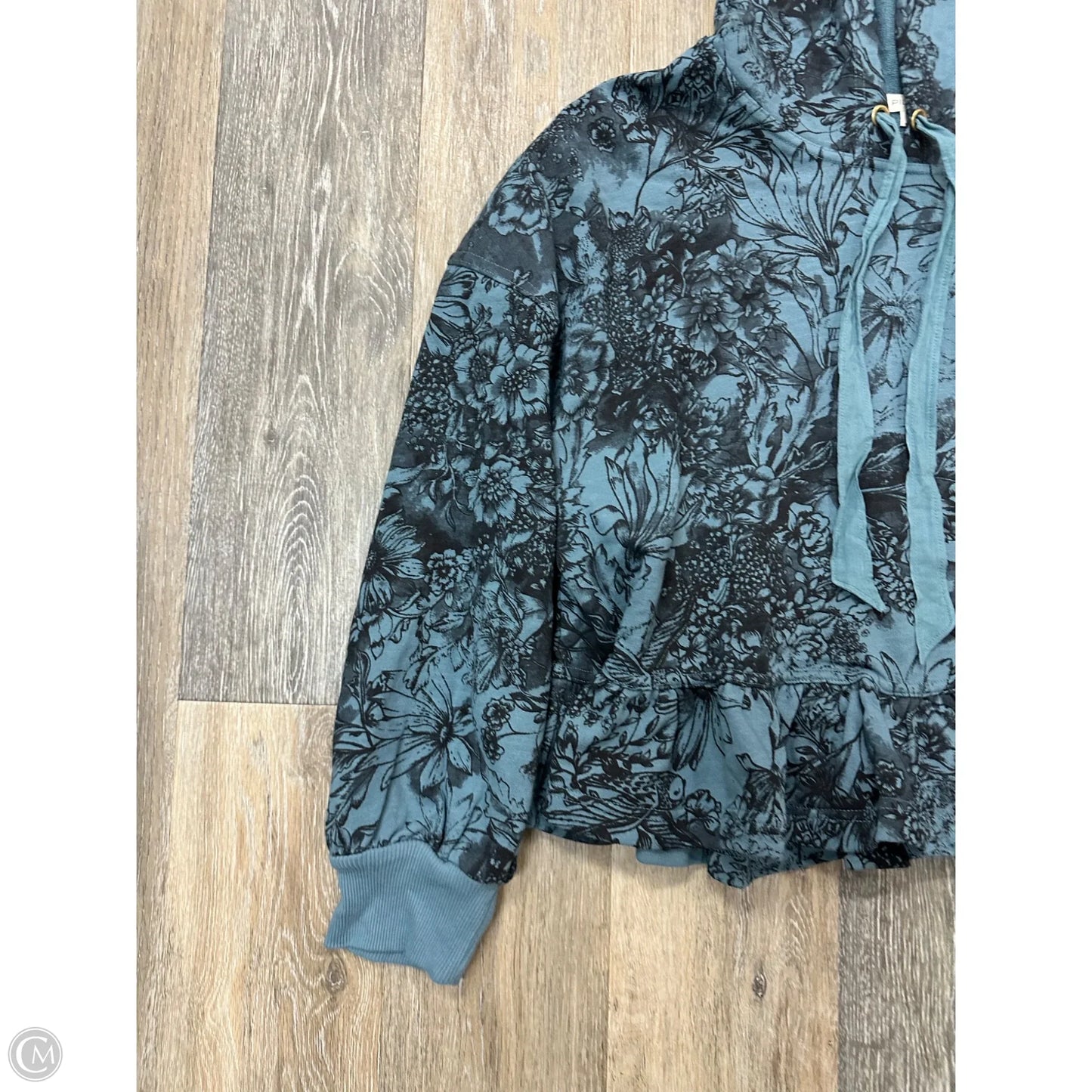 -Sweatshirt Hoodie By Pilcro In Blue, Size: L