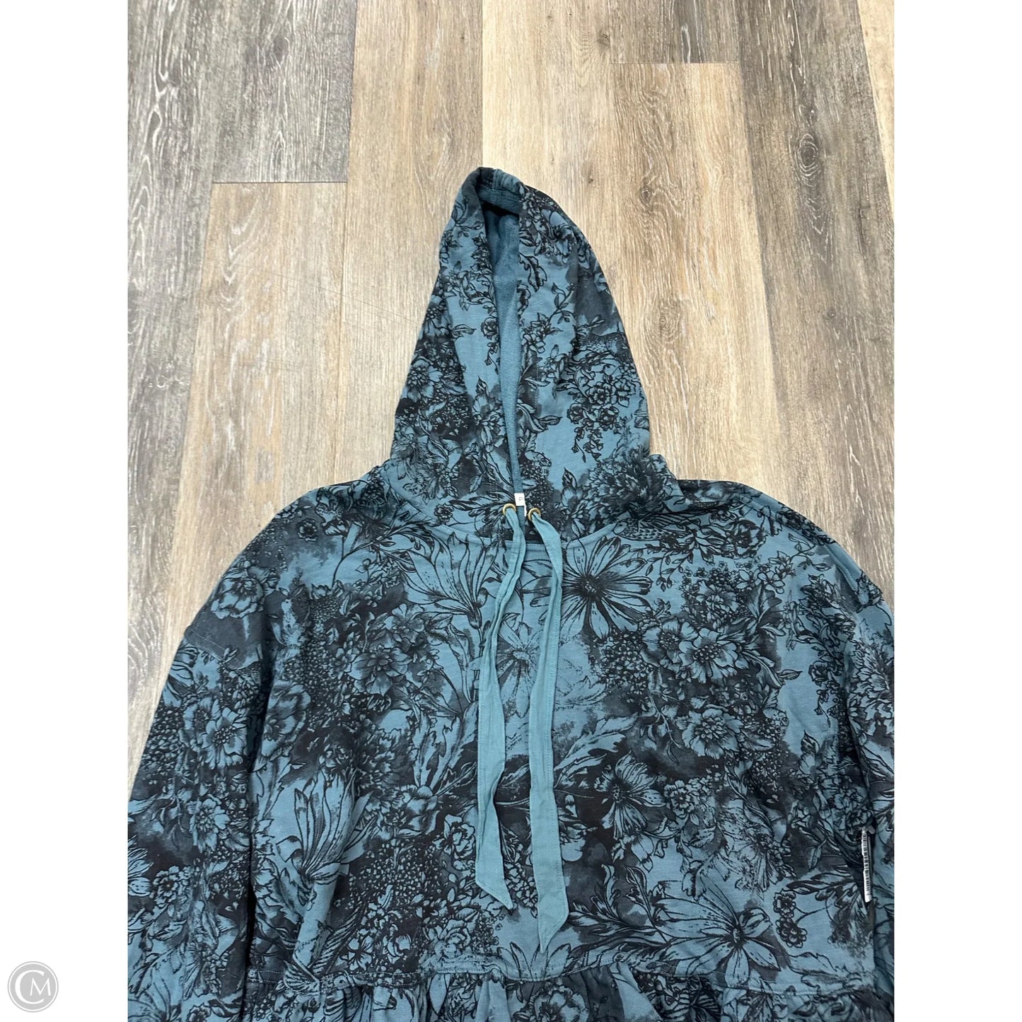 -Sweatshirt Hoodie By Pilcro In Blue, Size: L