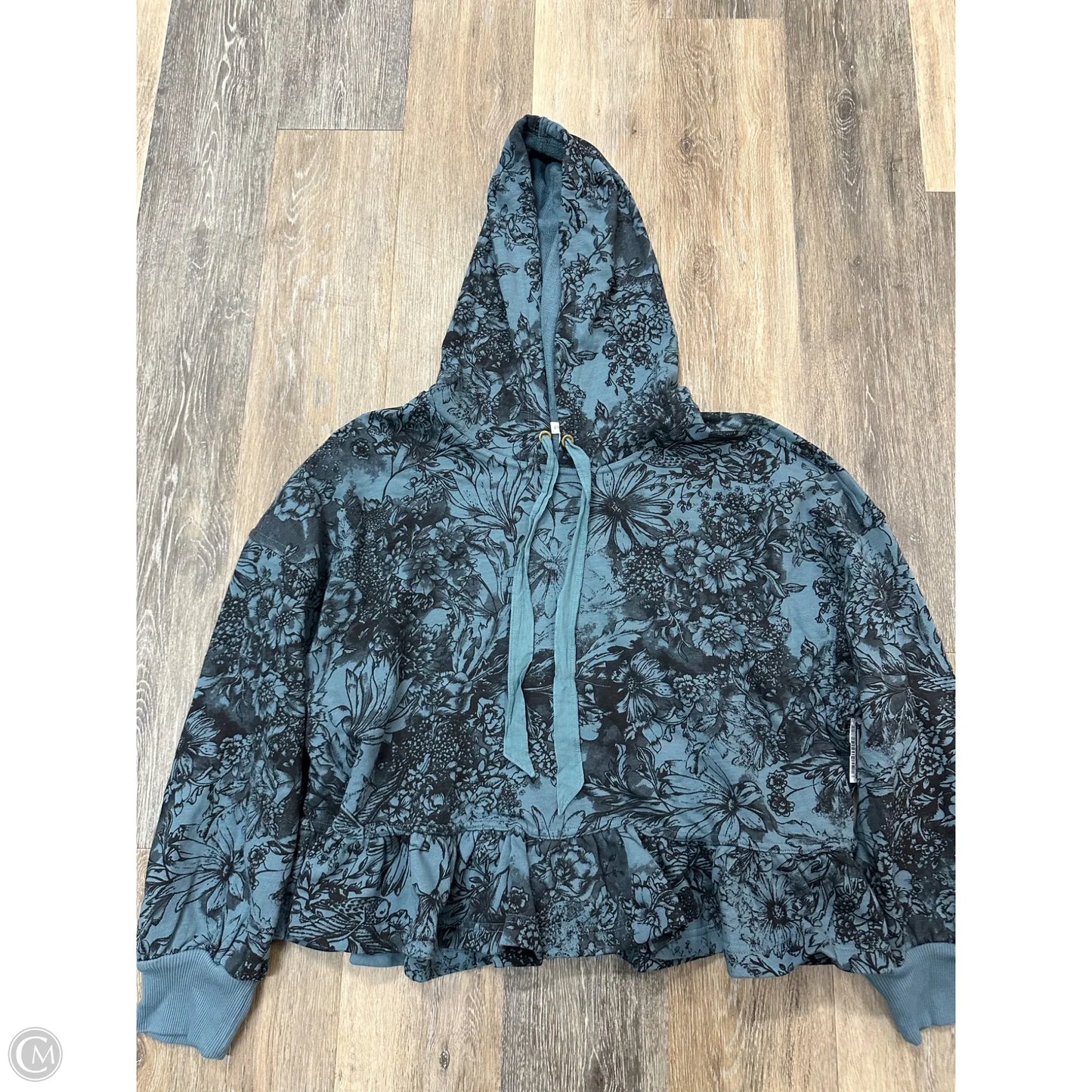 -Sweatshirt Hoodie By Pilcro In Blue, Size: L