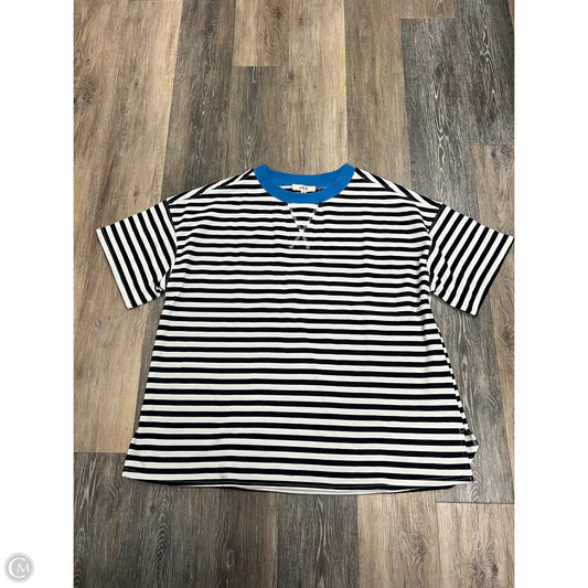 Top Short Sleeve By Joa In Striped Pattern, Size: 1x