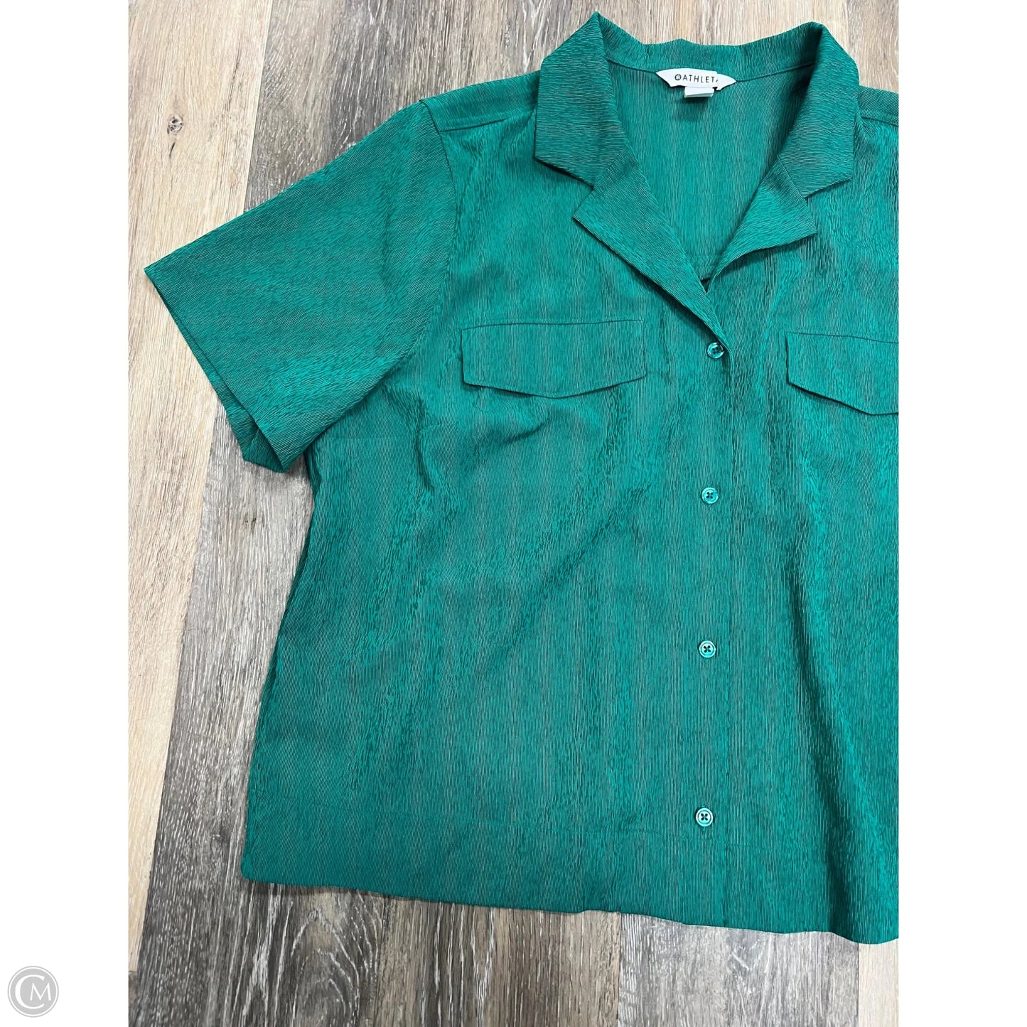 Blouse Short Sleeve By Athleta In Green, Size: Xl