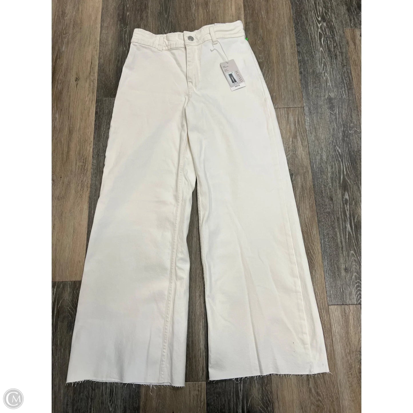 Jeans Straight By Mng In White Denim, Size: 4