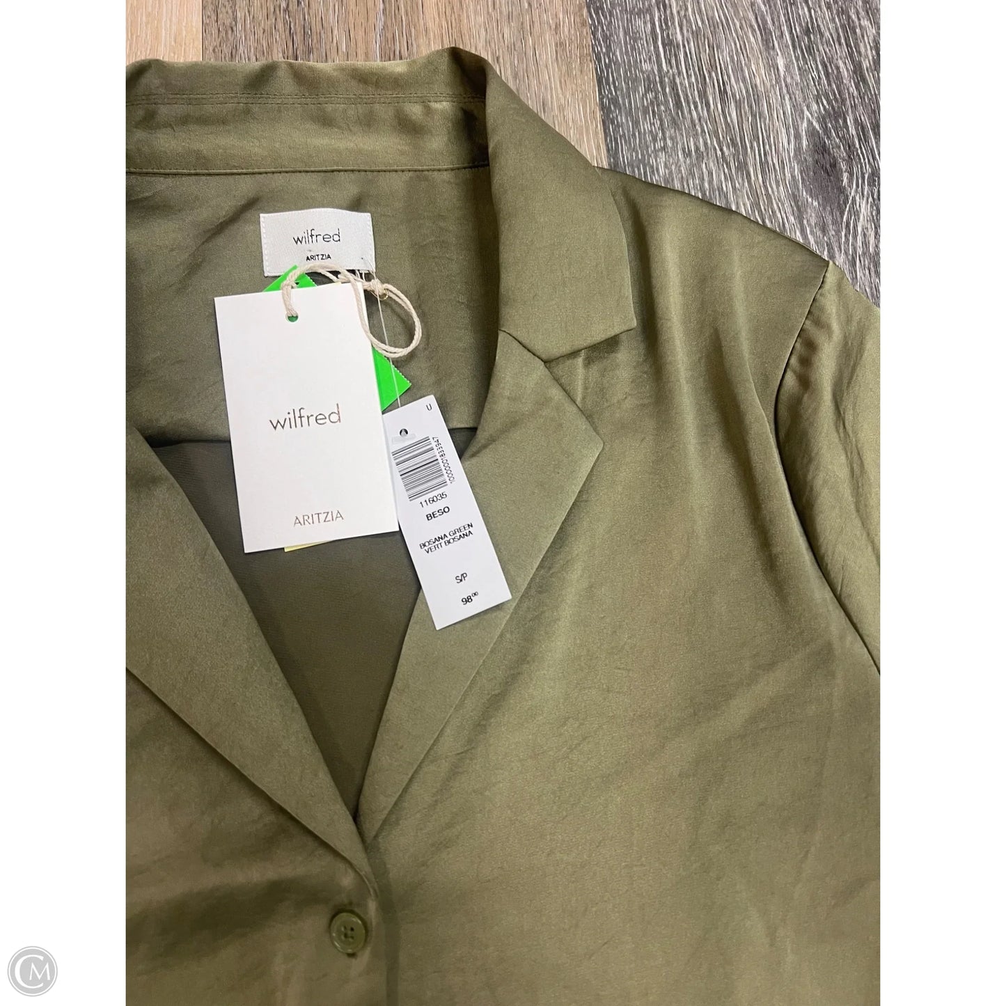 Blouse Short Sleeve By Wilfred In Green, Size: S