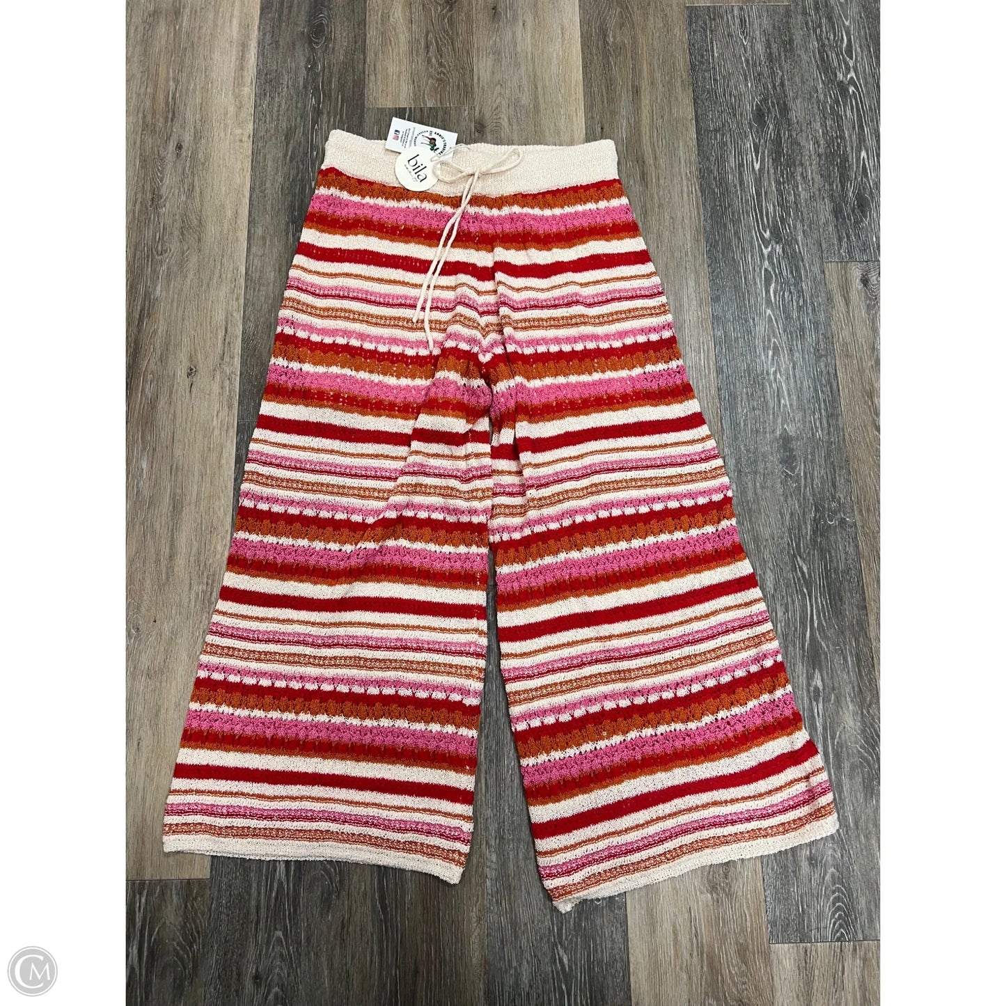 Pants Wide Leg By Bila In Pink & Red, Size: L