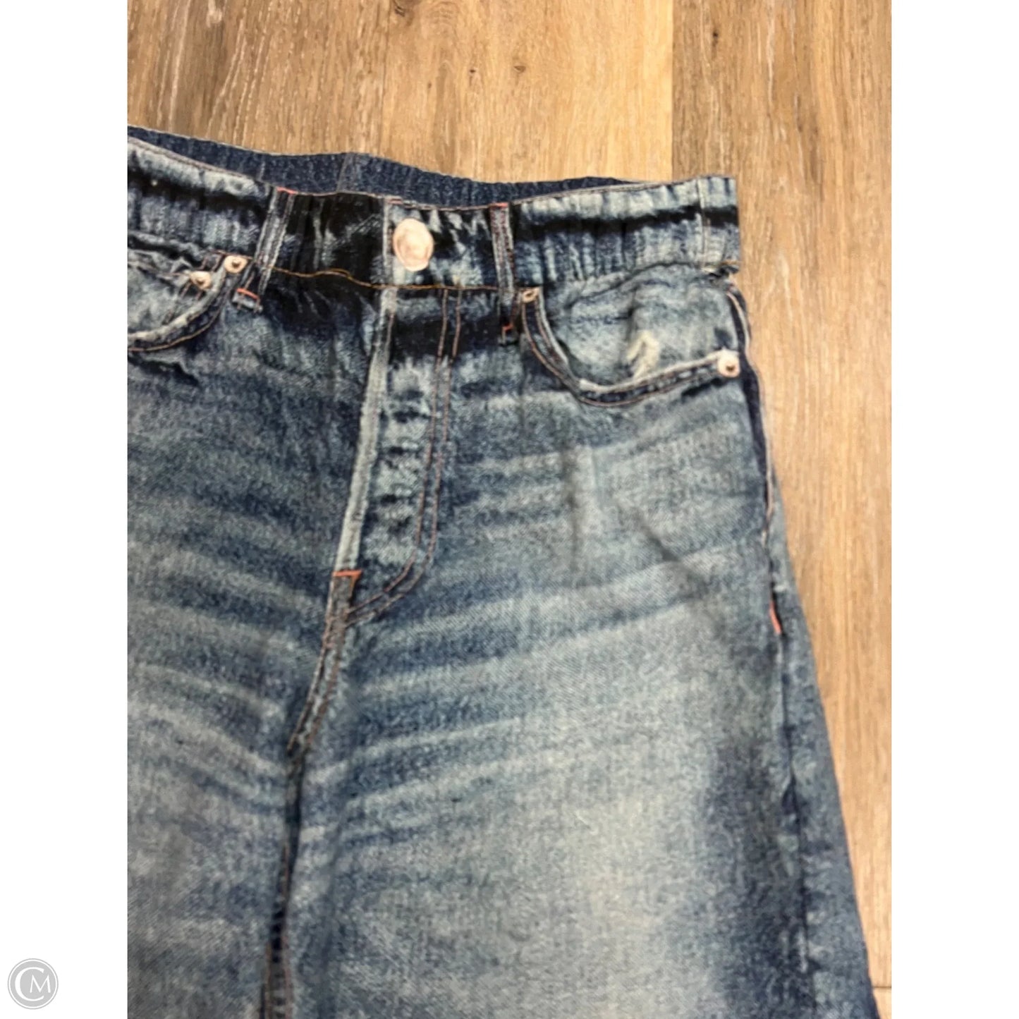 Jeans Wide Leg By Elan In Blue Denim, Size: M