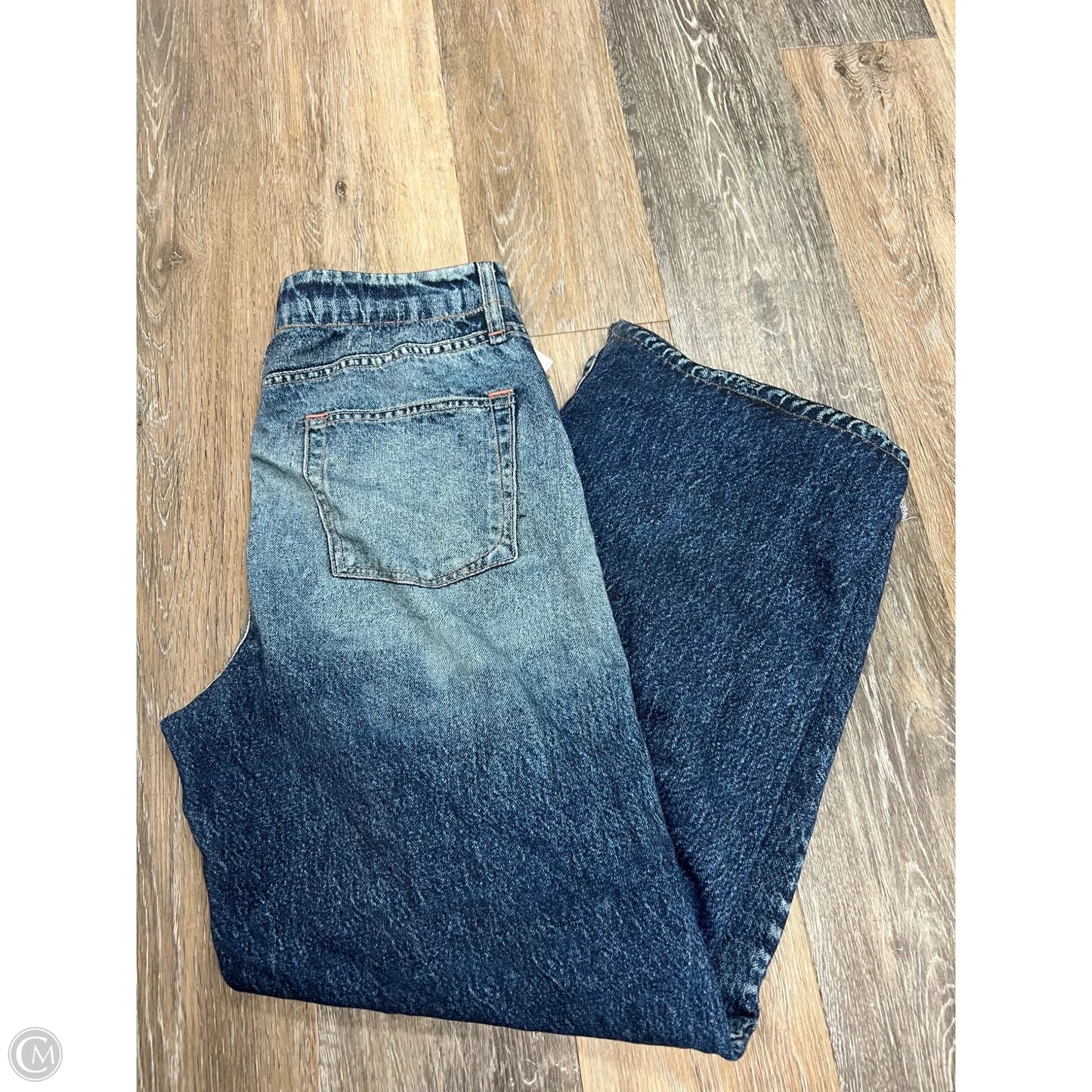 Jeans Wide Leg By Elan In Blue Denim, Size: M