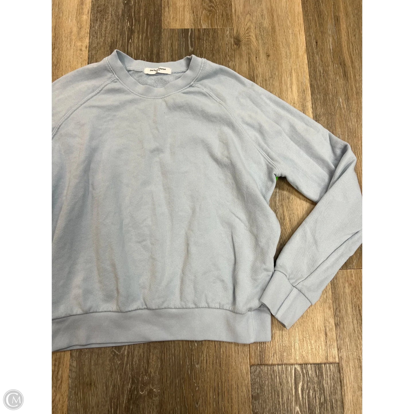 Sweatshirt Crewneck By Perfect White Tee In Blue, Size: S