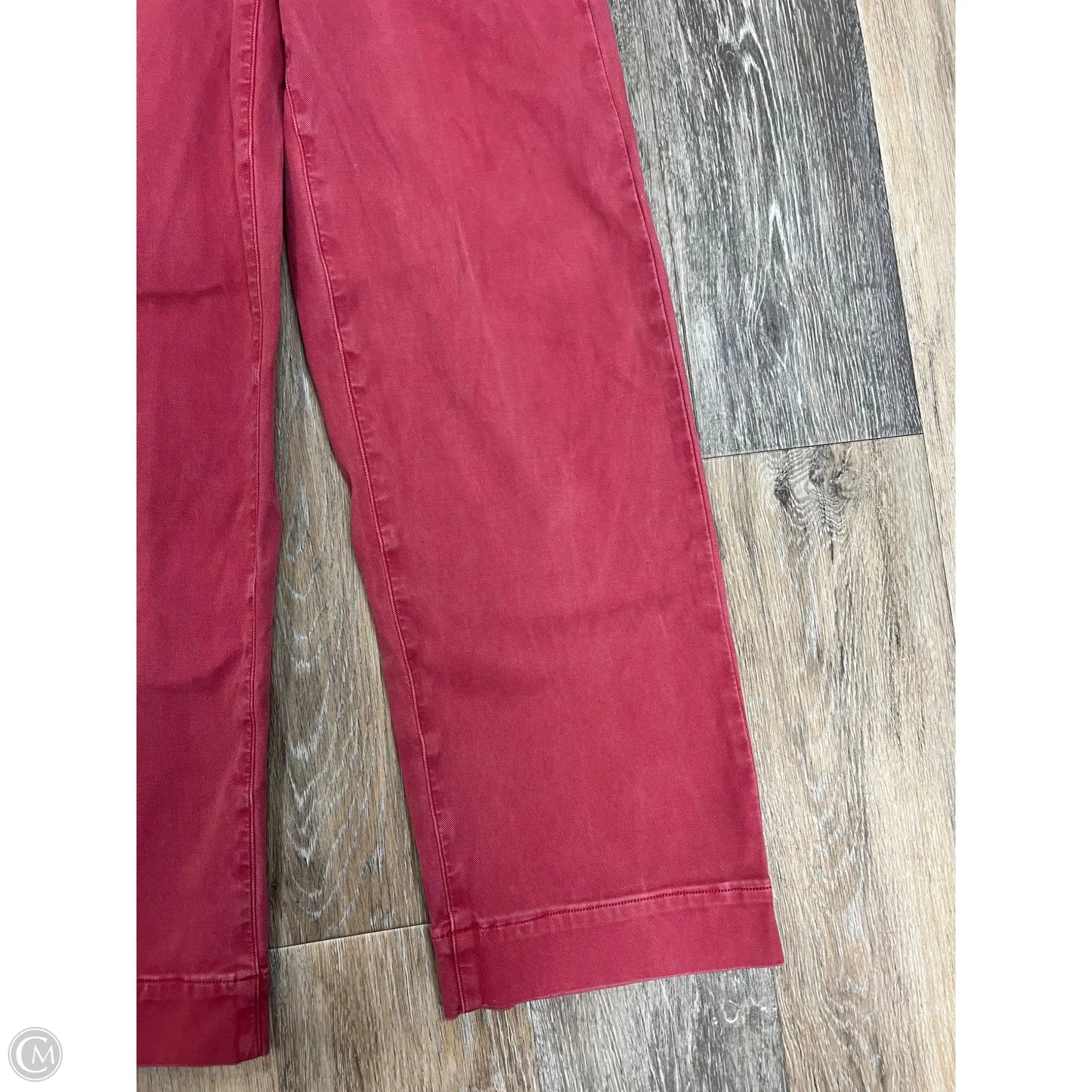 Jeans Wide Leg By Spanx In Red Denim, Size: Xs