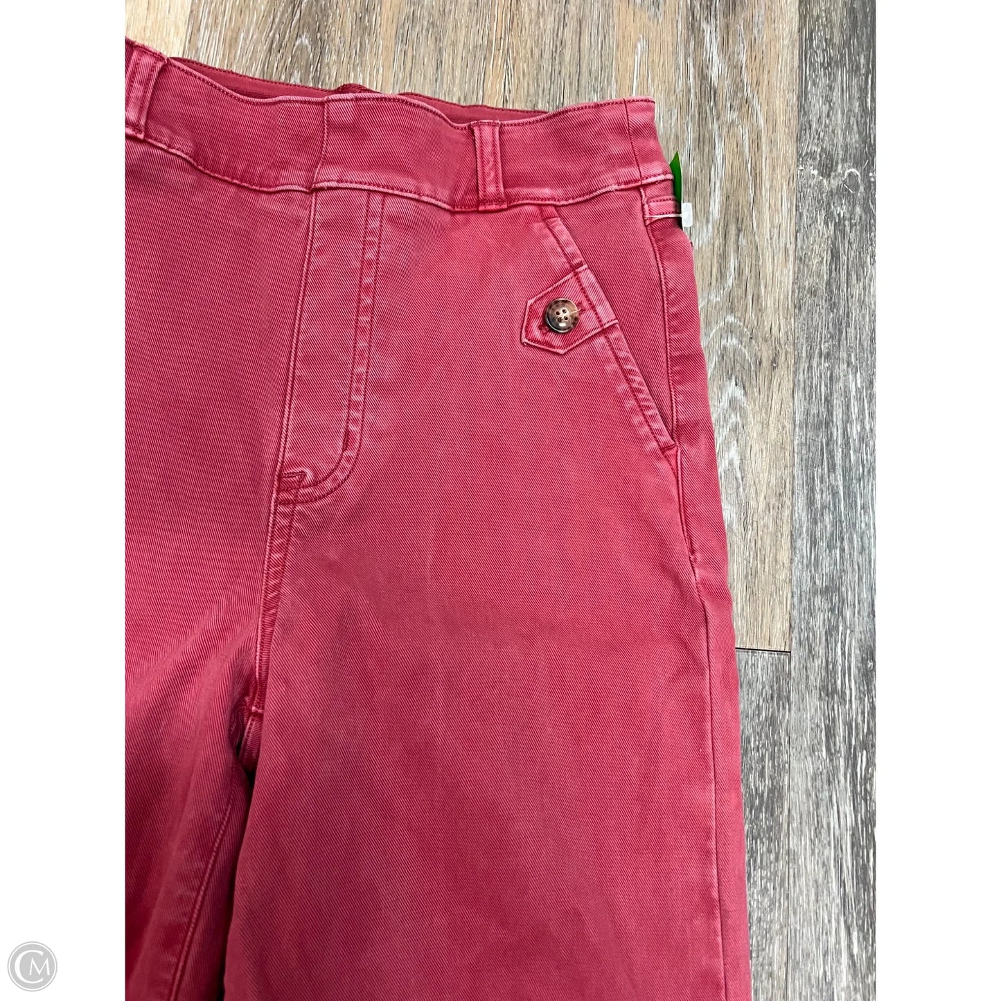 Jeans Wide Leg By Spanx In Red Denim, Size: Xs