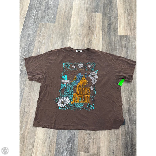 Top Short Sleeve By Daydreamer In Brown, Size: Osfm