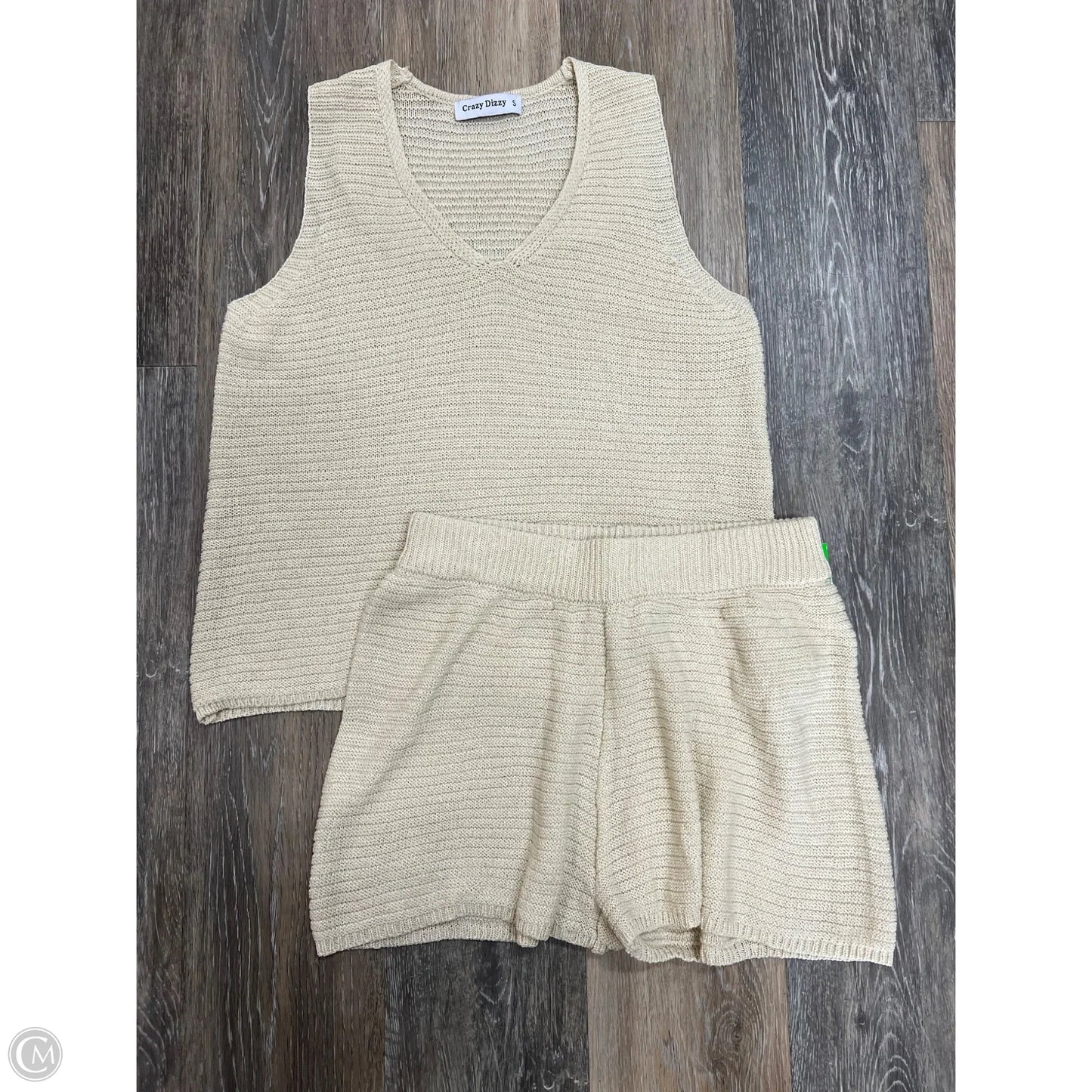 Shorts Set By Crazy Dizzy In Cream, Size: S