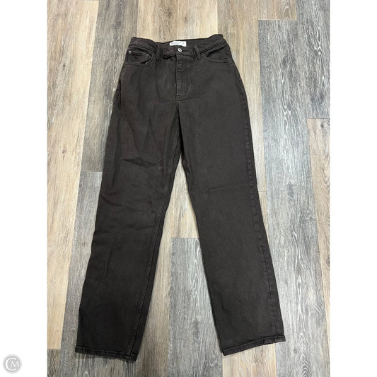 -Jeans Straight By Abercrombie And Fitch In Brown Denim, Size: 6/28