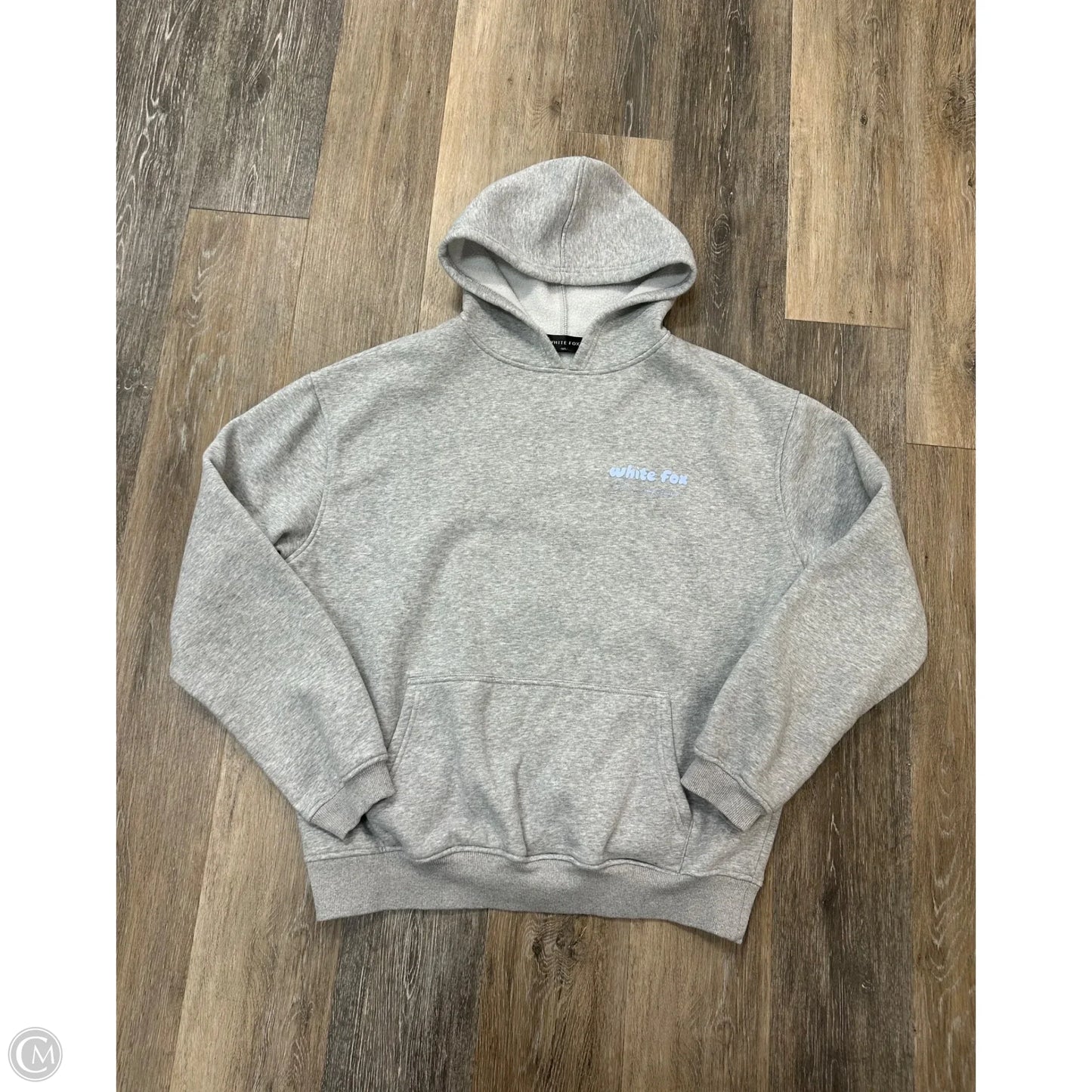 Sweatshirt Hoodie By White Fox In Grey, Size: M