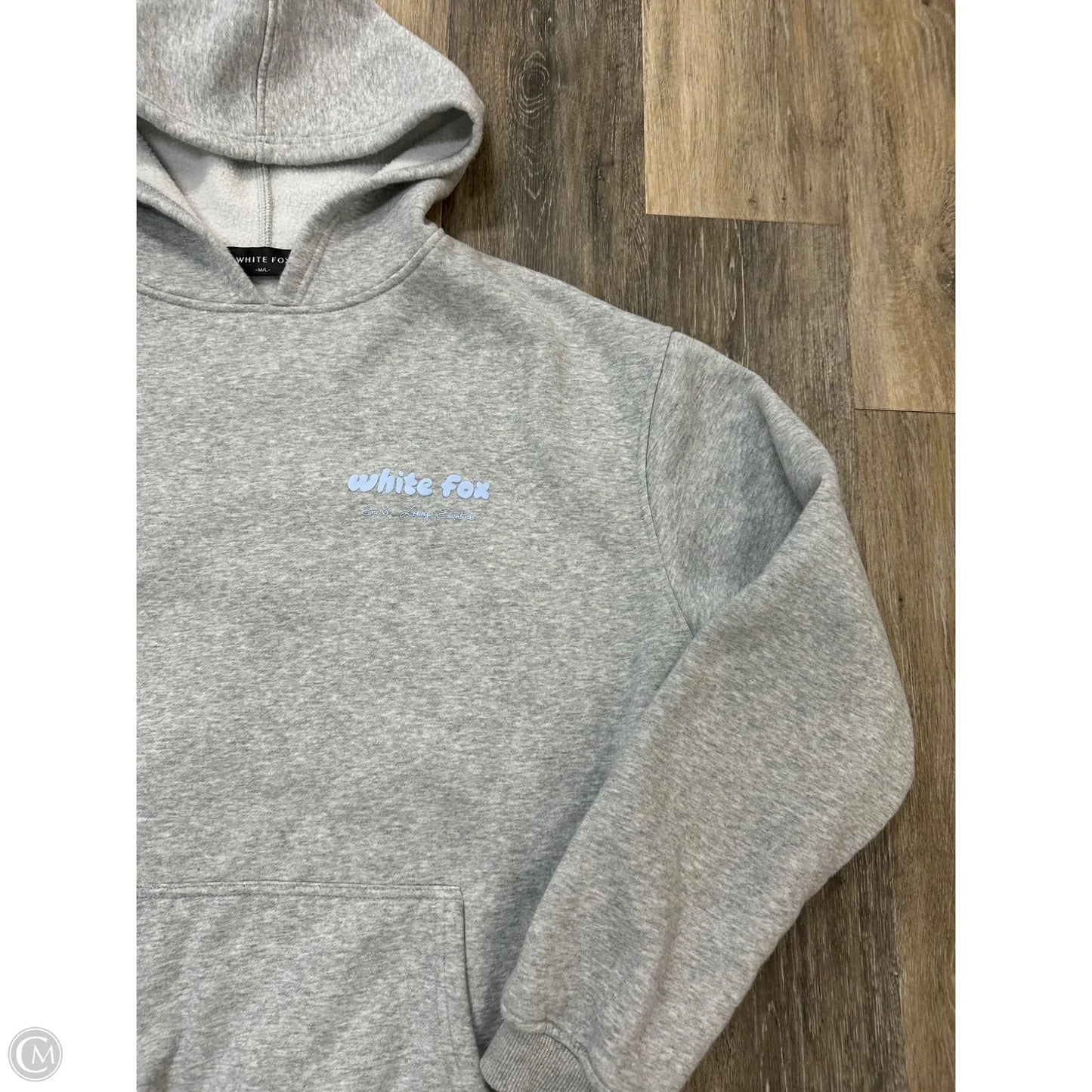 Sweatshirt Hoodie By White Fox In Grey, Size: M