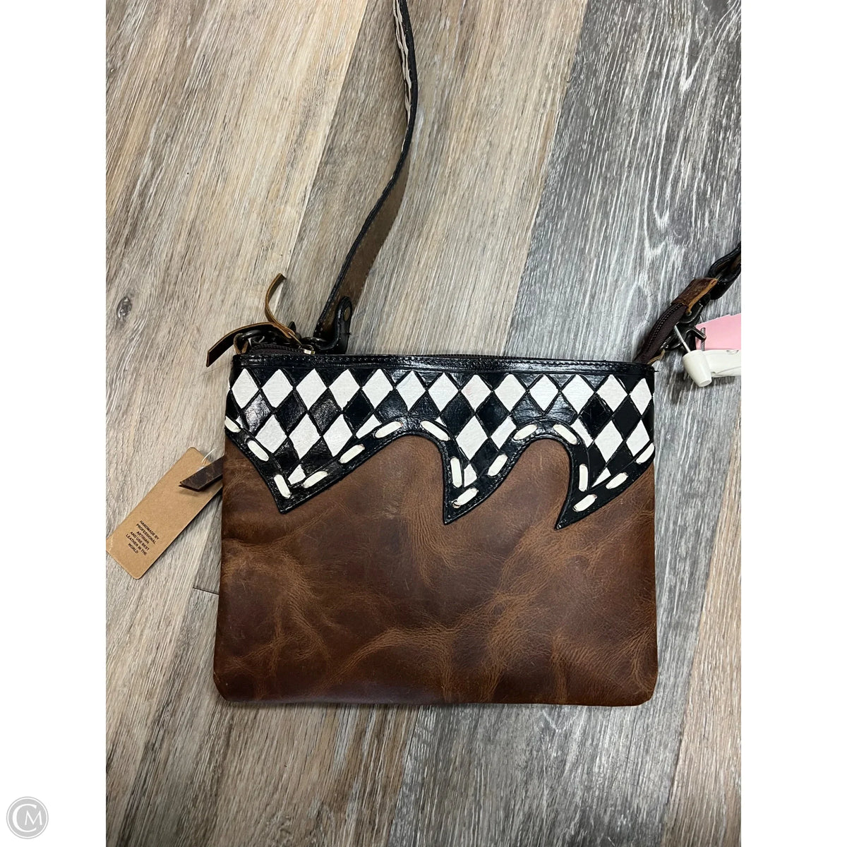 Crossbody Leather By Clothes Mentor, Size: Medium