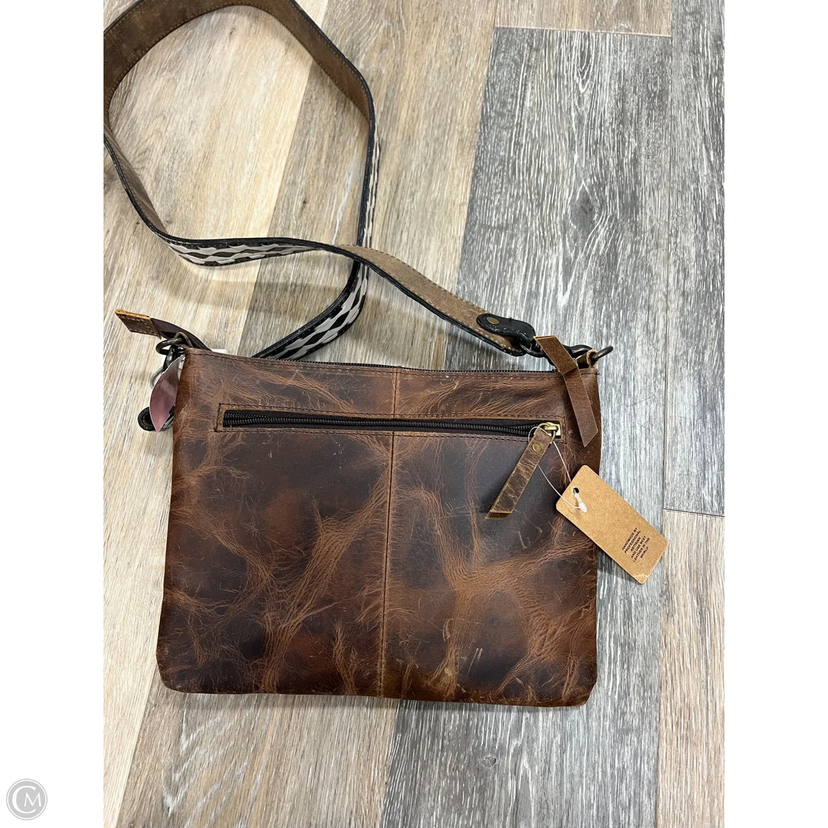 Crossbody Leather By Clothes Mentor, Size: Medium