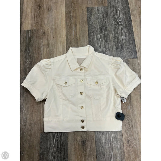 Jacket Denim By Paige In White Denim, Size: M