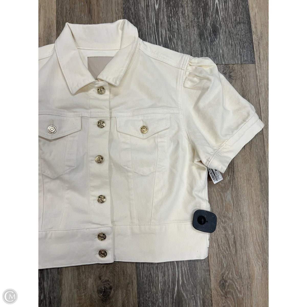 Jacket Denim By Paige In White Denim, Size: M
