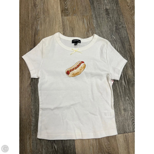 Top Short Sleeve By Originality In White, Size: Xs