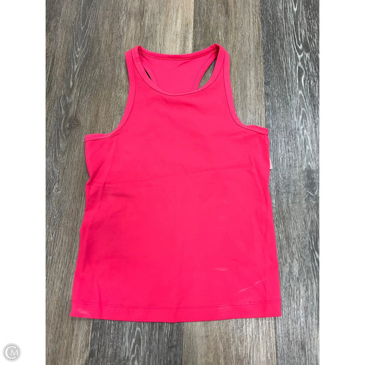 Athletic Tank Top By Lululemon In Pink, Size: 8