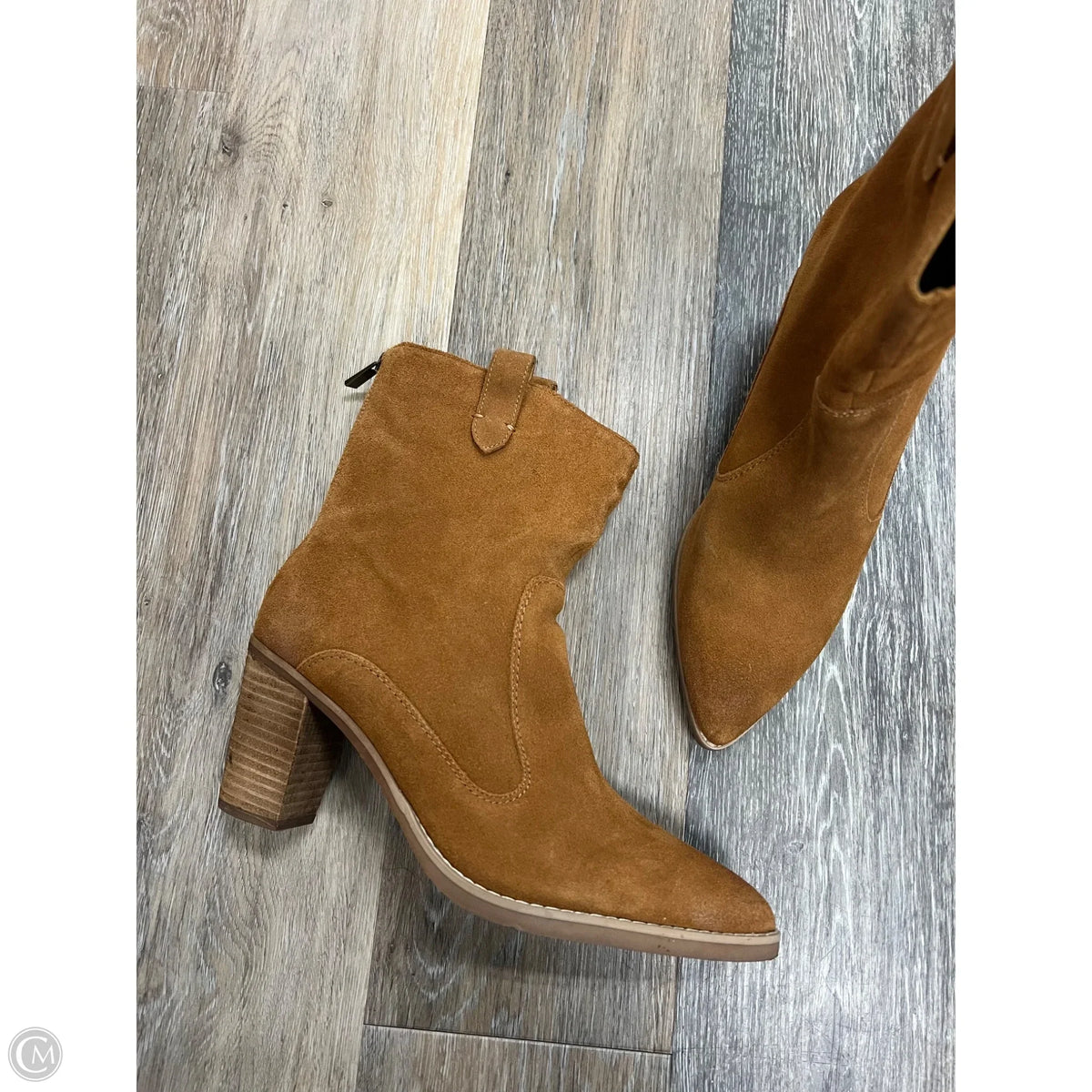 Boots Ankle Heels By Splendid In Tan, Size: 9.5