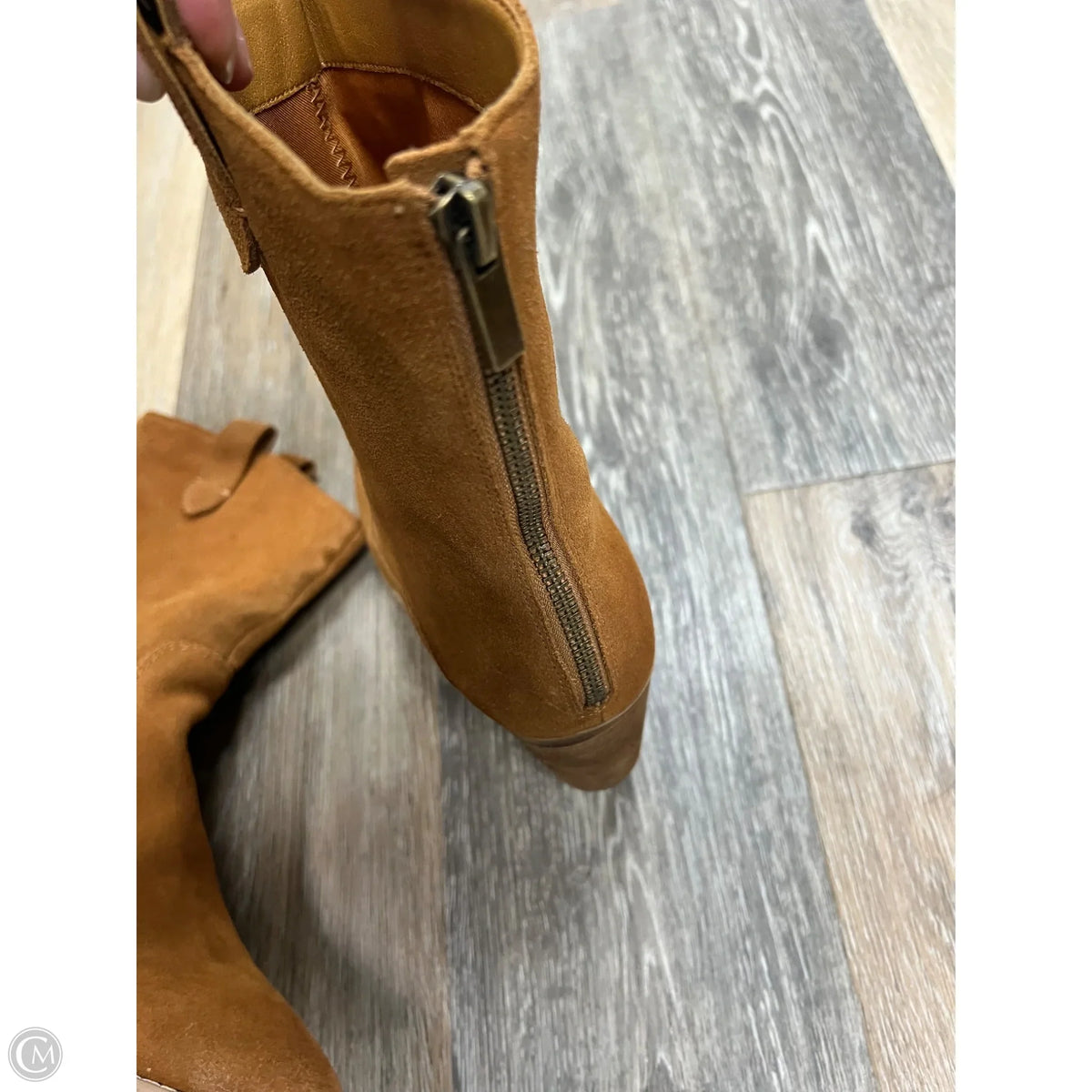 Boots Ankle Heels By Splendid In Tan, Size: 9.5
