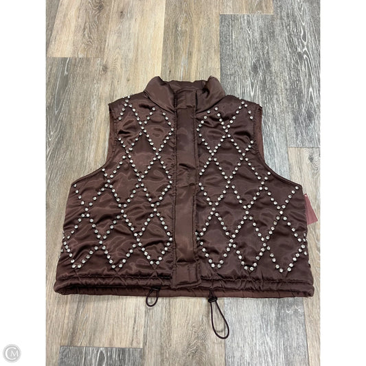 Vest Puffer & Quilted By Blue B In Brown, Size: M