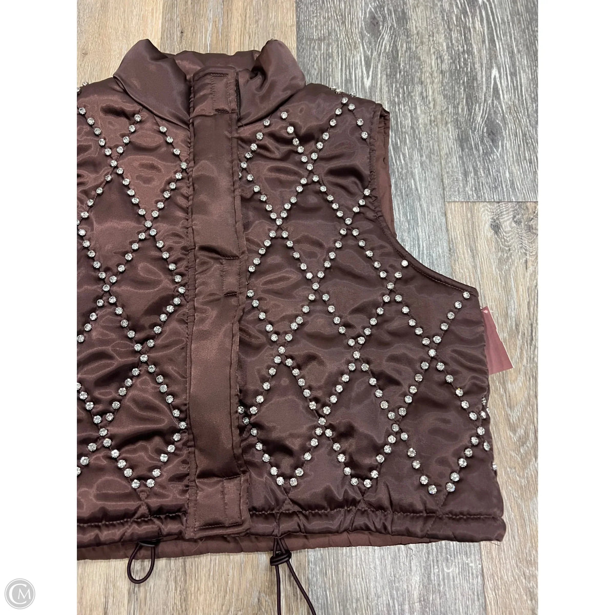 Vest Puffer & Quilted By Blue B In Brown, Size: M