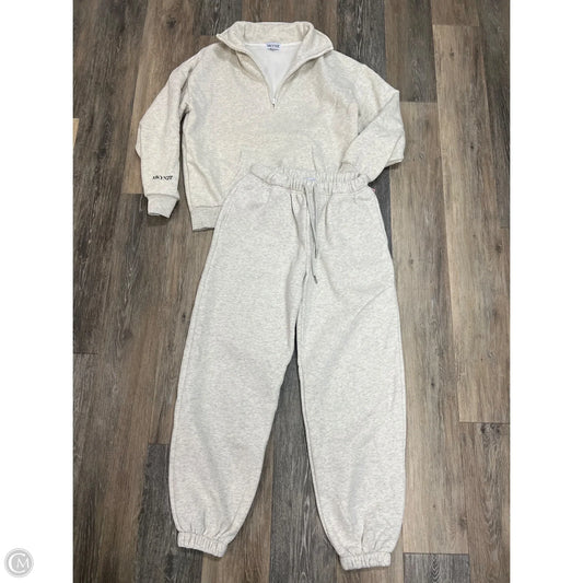 -Lounge Set Pants By MKYNZE In Cream, Size: S