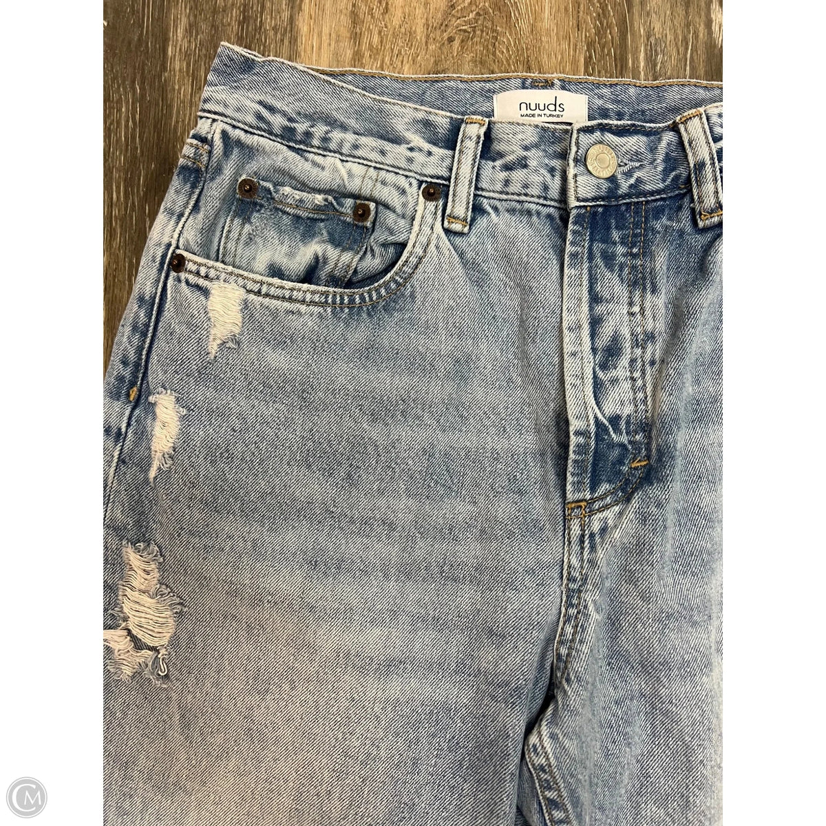 Jeans Straight By Nuuds In Blue Denim, Size: 4