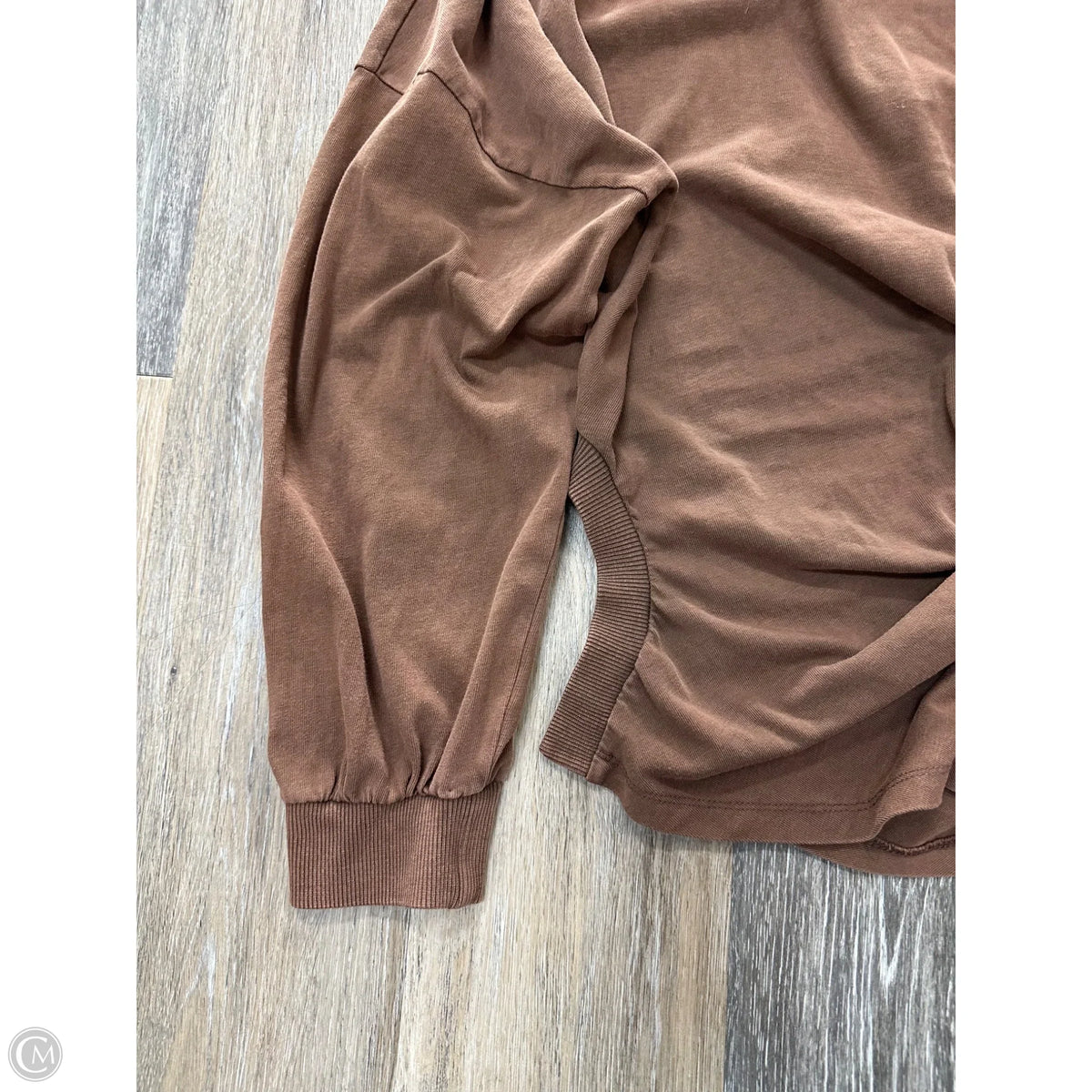 Top Long Sleeve By Zara In Brown, Size: S